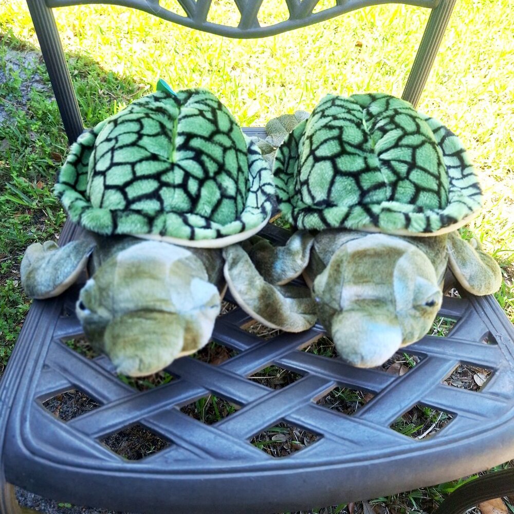 Buy Animal Feet Adult Plush Turtle Slippers L/XL